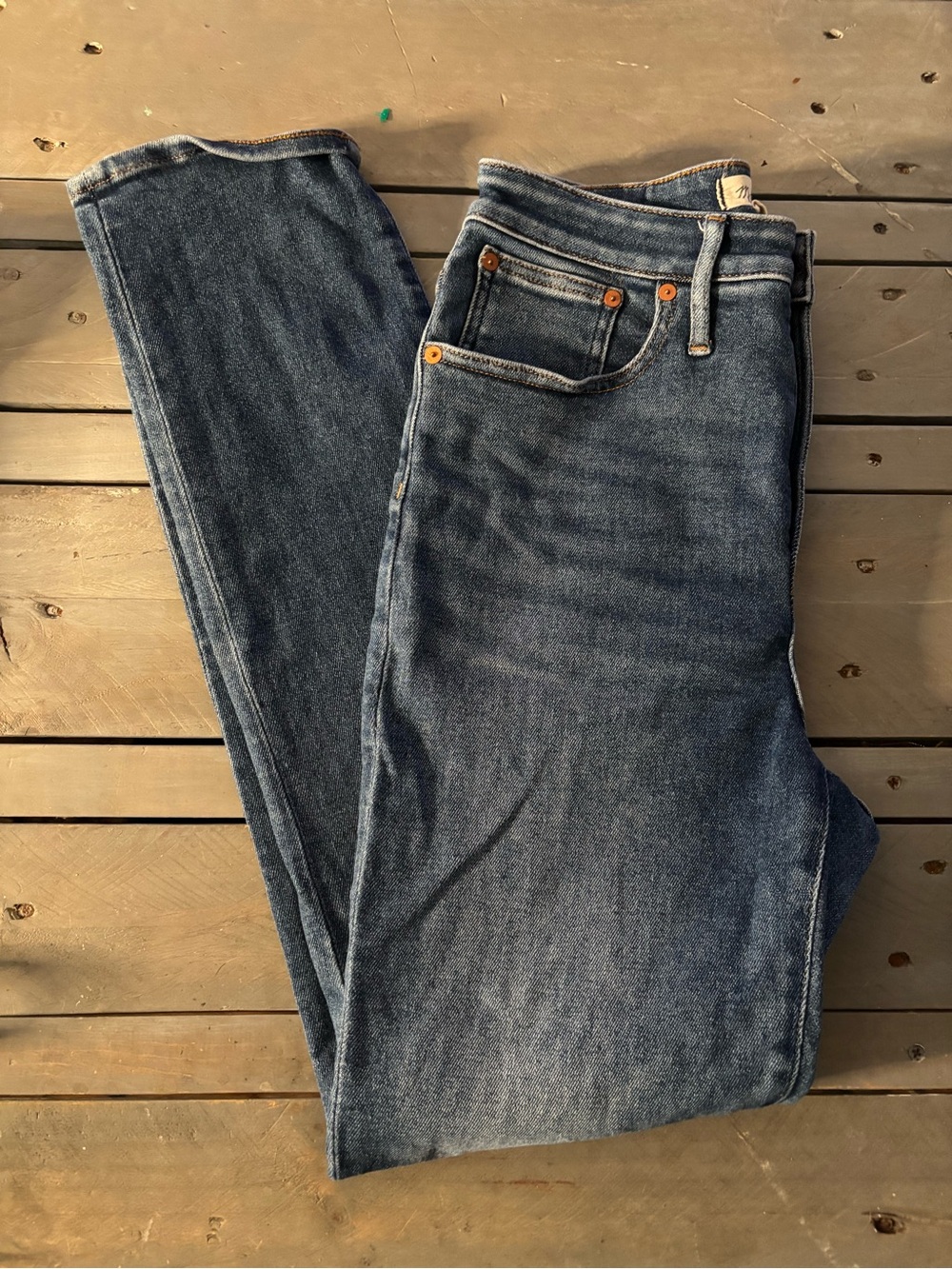 Madewell The Perfect Curvy Vintage Straight Jean in Lunar Wash: 28T